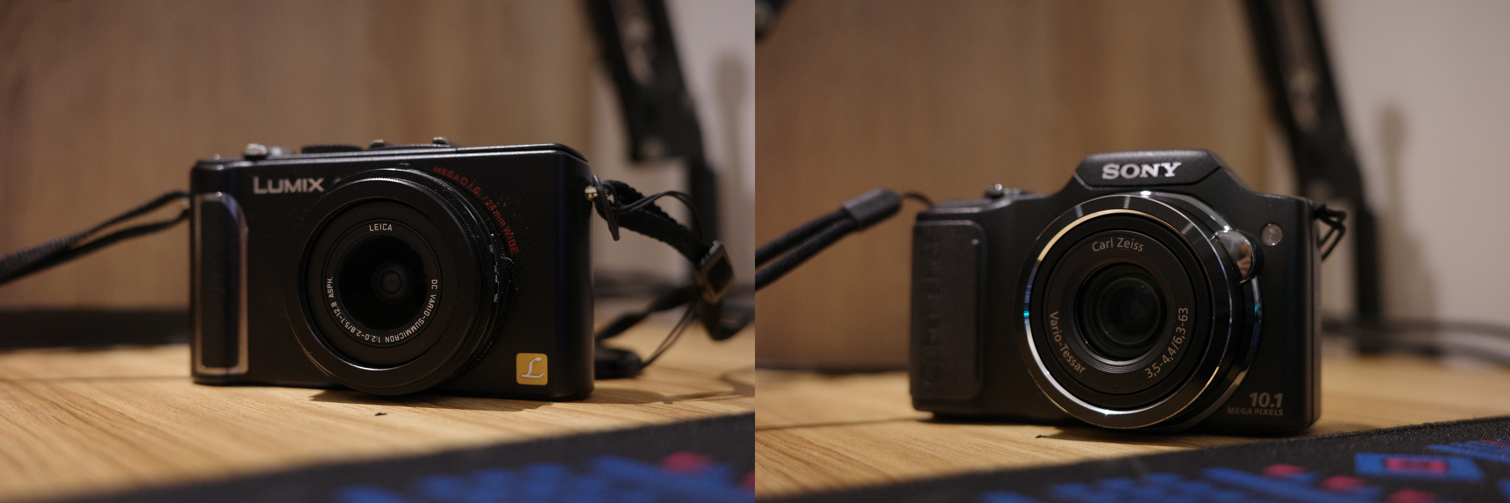 Lumix DMC-LX3 side by side Sony Cybershot DSC-H20